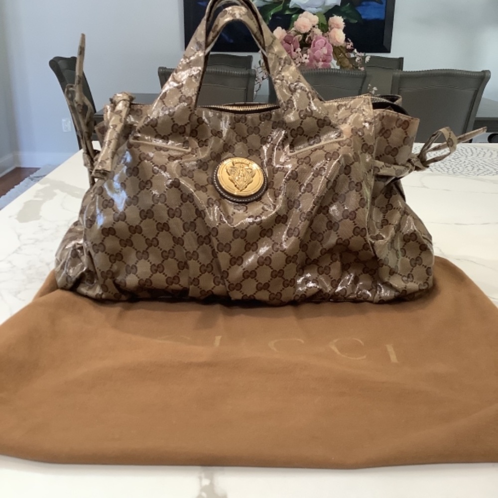 Gucci Hysteria Handbag, Size Large, Color Beige & Brown - Picture 3 of 11